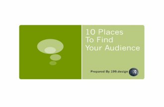10 places to find your audience