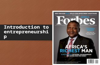 Introduction to entrepreneurship  africa perspective