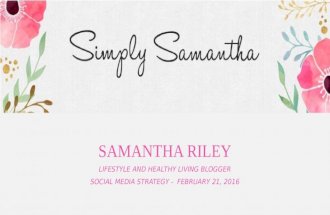 Simply Samantha Social Media Strategy - February 21 2016