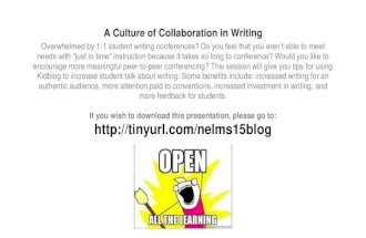 Creating a Culture of Collaboration in Writing