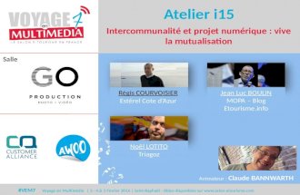 Atelier 15 VEM7 - Intercommunalité et projet numérique : Vive la mutualisation