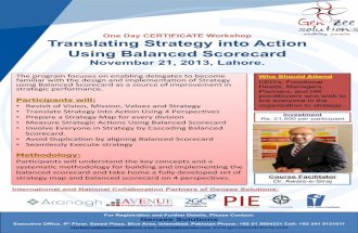 Translating Strategy into Action Using Balanced Scorecard 2013-2014
