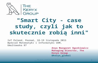 Internet of Things Poland 2015, 18-19 listopada, Poznań - Anya Ogórkiewicz