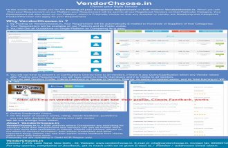 Why to Post your Requirement on VendorChoose.in