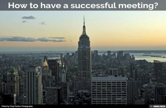 Three key aspects to a successful meeting.
