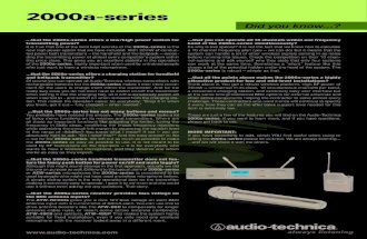 Audio technica 2000 series did you know