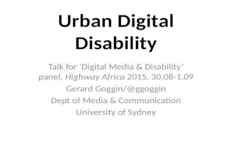 'Urban Digital Disability'