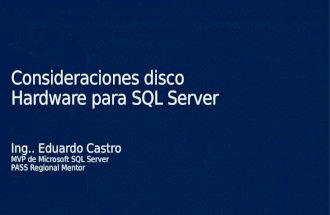 Consideraciones de discos sql server hardware
