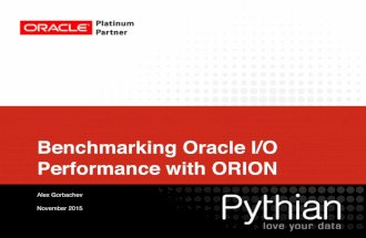 OTN tour 2015 benchmarking oracle io performance with Orion by Alex Gorbachev