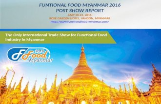 Functional Food Post Show Report 2016