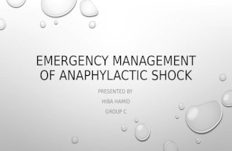 Emergency management of anaphylactic shock
