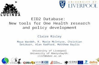EID2 Database: New Tools for One Health Research and Policy Development