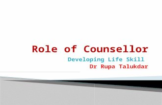 Role of counsellor