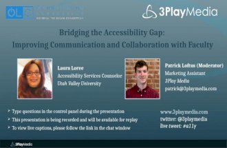 Bridging the Accessibility Gap: Improving Communication and Collaboration with Faculty