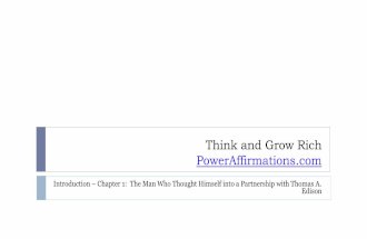Think and Grow Rich Power Affirmations - Chapter 01-Introduction
