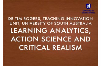 Learning analytics, action science and critical realism