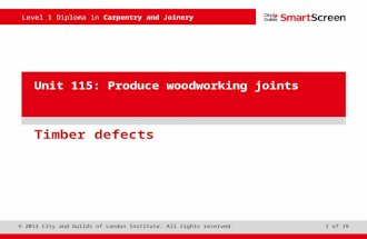 Unit 115: Produce woodworking joints