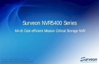 Surveon NVR5400 Series 64-ch Cost-efficient Storage NVR Introduction