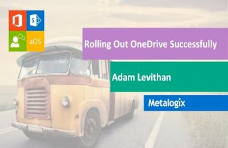 Rolling Out OneDrive Successfully