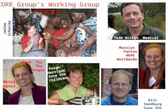 Collage of CORE Working Group Chairs