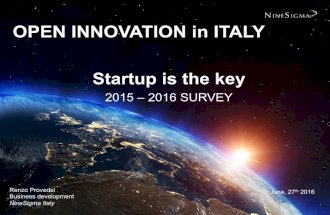 Open Innovation in italy- survey 2015-2016