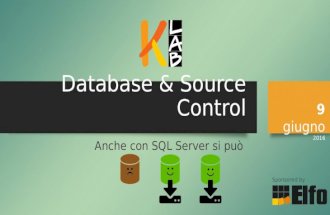Quick intro sul Source Control su SQL Server