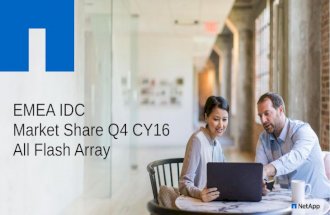 EMEA IDC Market Share Q4 - All Flash Array
