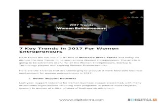 7 key trends in 2017 for women entrepreneurs