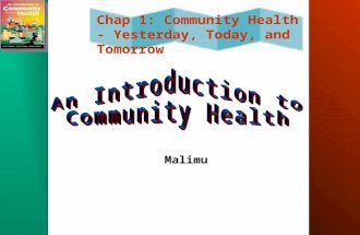 Malimu intro to community health