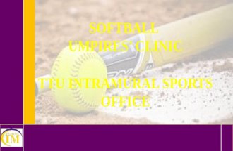 2017 TTU Intramural Softball Umpires' Clinic