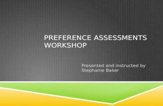 Preference assessment workshop powerpoint