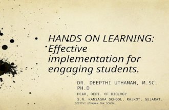 EDUCARNIVAL 2016 at IIT DELHI - Presentation by Dr. Deepthi Uthaman