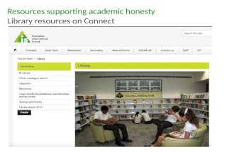 Resources for academic honesty