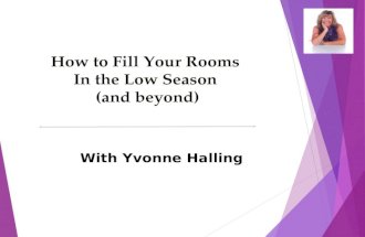 Bed and Breakfast owners - how to fill your rooms in the low season