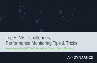 Top 5 .NET Challenges, Performance Monitoring Tips & Tricks