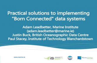 Practical solutions to implementing "Born Connected" data systems