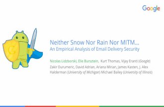Neither snow nor rain nor mitm... an empirical analysis of email delivery security slides   imc 15