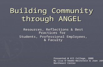 Building community through angel