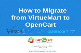 How to Migrate from VirtueMart to OpenCart
