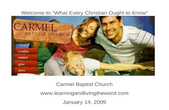 What Every Christian Ought To Know Part1