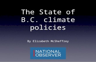 The state of B.C. climate policies