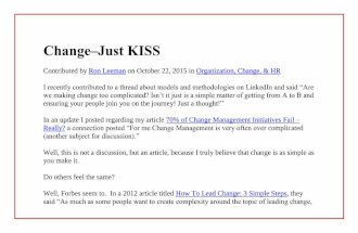 Change--Just KISS