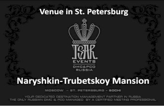 Naryshkin-Trubetskoy Mansion: Venue in St. Petersburg