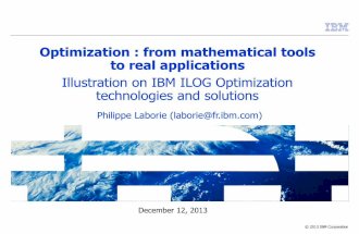 Optimization: from mathematical tools to real applications