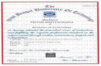 B.Tech. Certificate