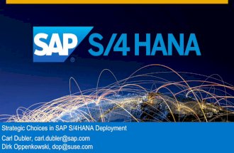 Strategic Choices in SAP S/4 HANA Deployment