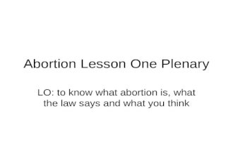 Abortion lesson quiz