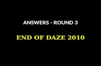 Round 3 Answers