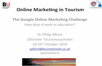The Google Online Marketing Challenge in teaching: Presentation at the Zillertal Tourism School, October 2014