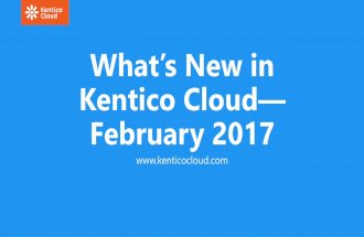 What’s New in Kentico Cloud—2017/02